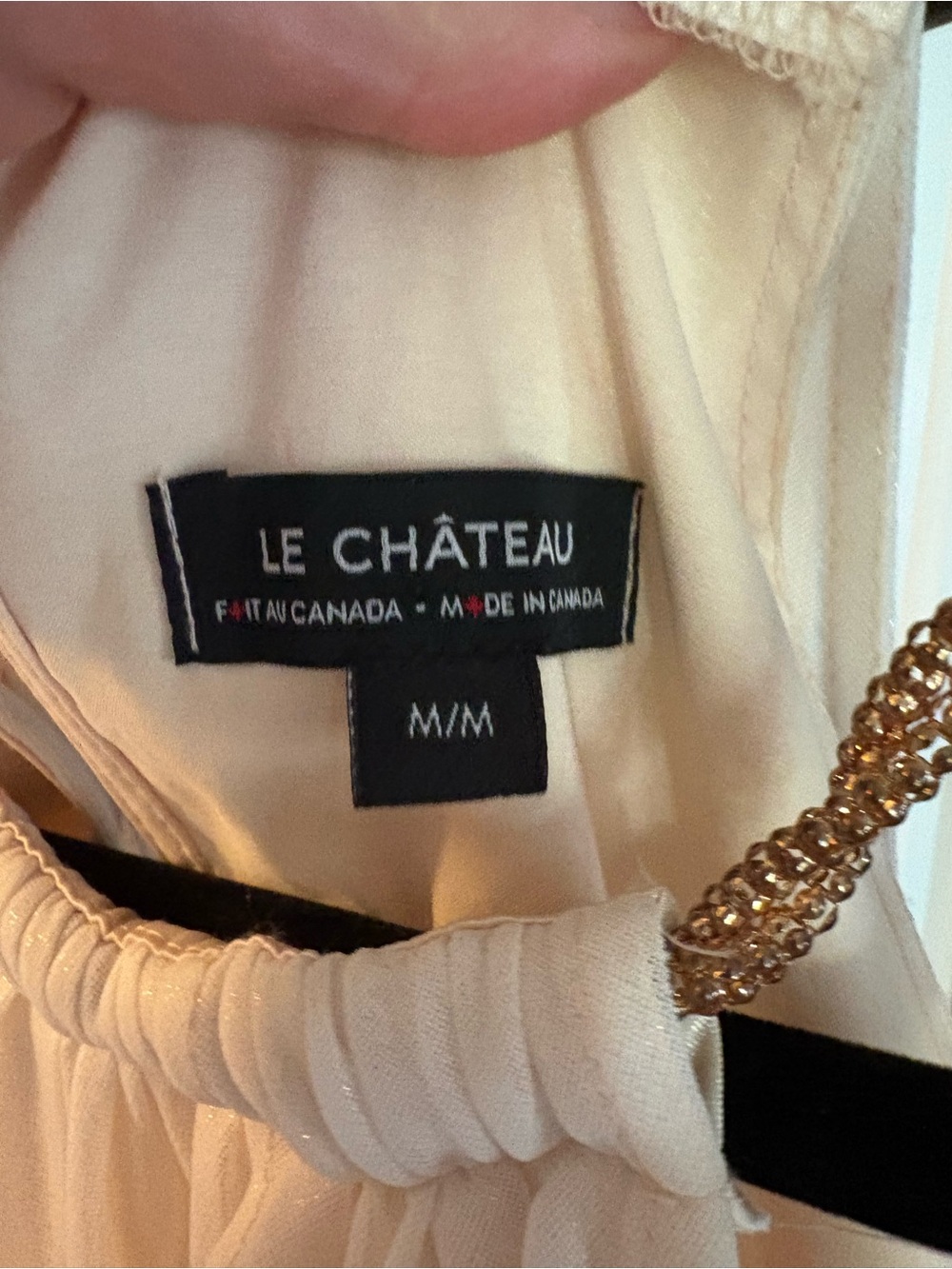 le chateau Cream Ruffle Halter Mini Dress - Picture 3 of 4